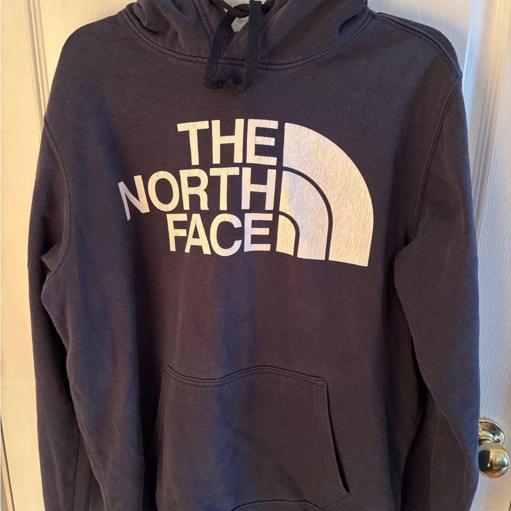 The North Face Men's Navy Blue Hoodie - Size L